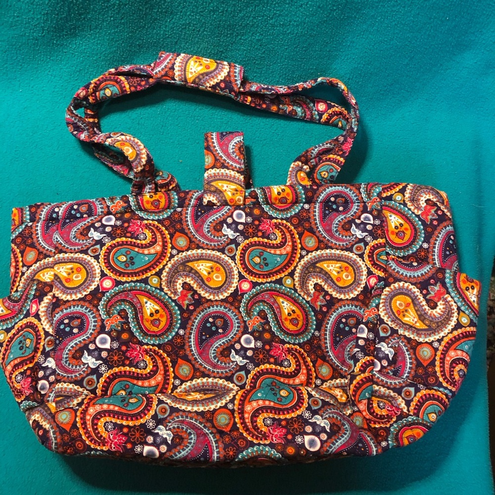 Paisley Print Fabric Tote